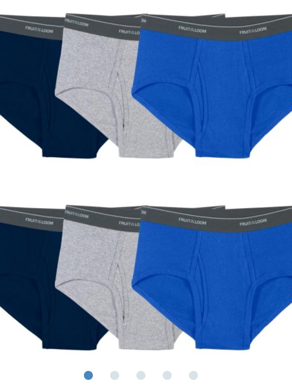 Fashionably Comfortable 6-Pack of Fruit of the Loom Men's Briefs Underwear 3XB